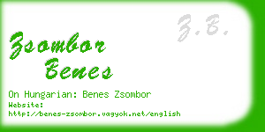 zsombor benes business card